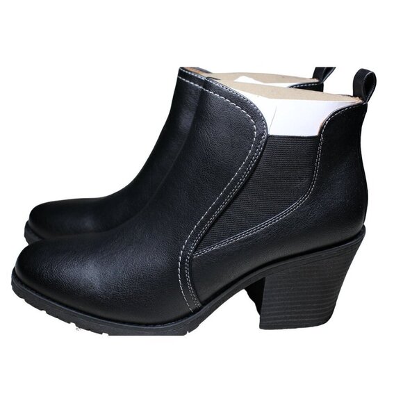 EUROSOFT Black Ankle Boots Womens Size 9 Dustine Side Zipper Closure - Picture 1 of 11